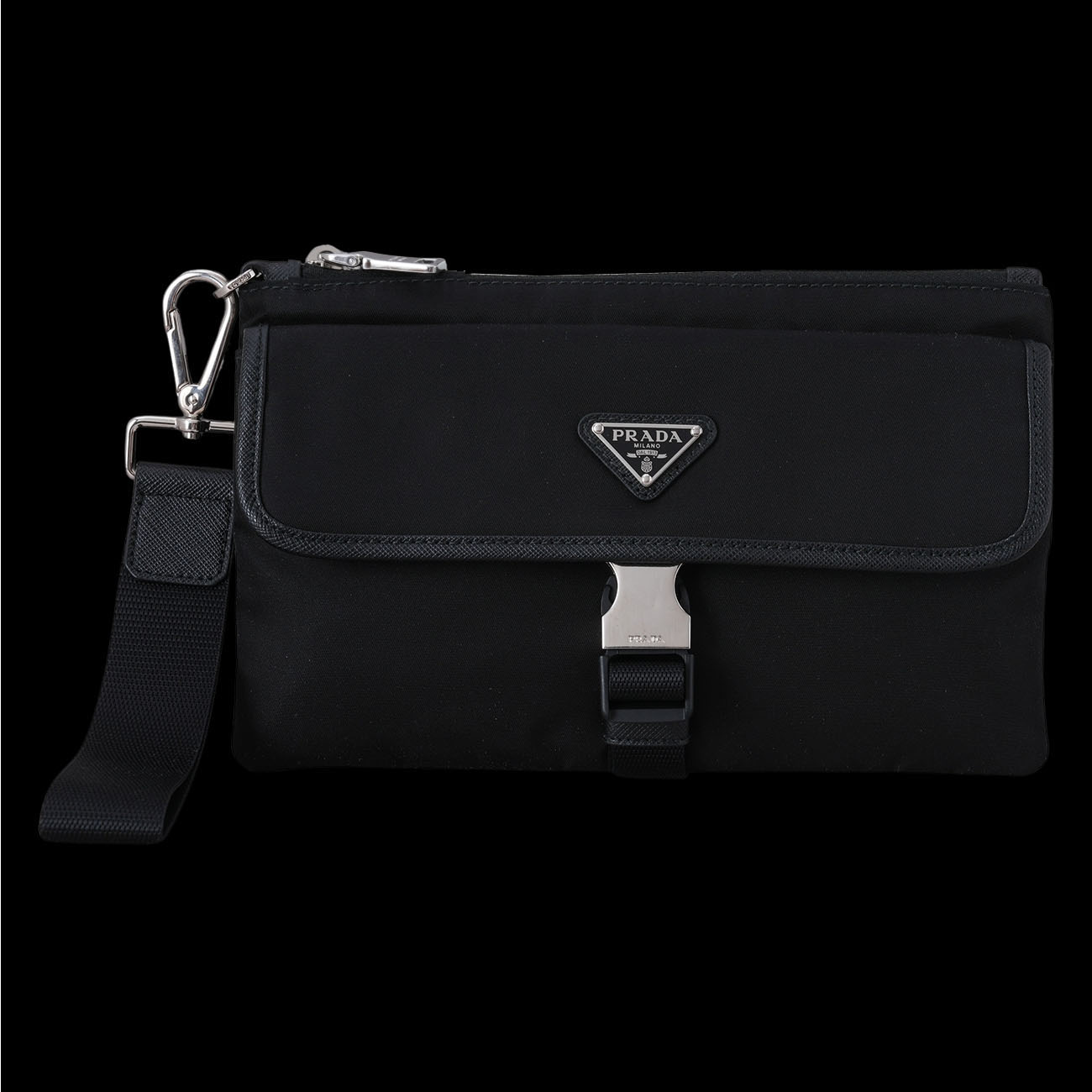 PRADA(USED)프라다 2NH011 포코노 버클 클러치 파우치